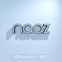 naaz in White Logo Cold style - 3D name wallpaper