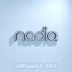 nadia in White Logo Cold style - 3D name wallpaper