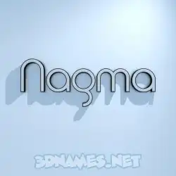 nagma in White Logo Cold style - 3D name wallpaper