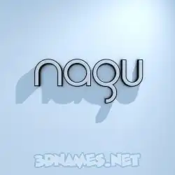 nagu in White Logo Cold style - 3D name wallpaper