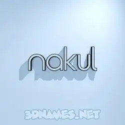 nakul in White Logo Cold style - 3D name wallpaper