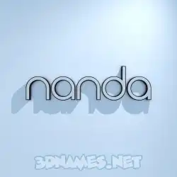 nanda in White Logo Cold style - 3D name wallpaper