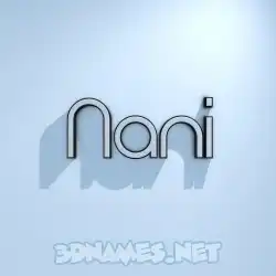 nani in White Logo Cold style - 3D name wallpaper
