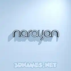 narayan in White Logo Cold style - 3D name wallpaper