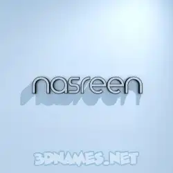 nasreen in White Logo Cold style - 3D name wallpaper