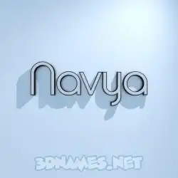 navya in White Logo Cold style - 3D name wallpaper