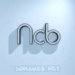 ncb in White Logo Cold style - 3D name wallpaper