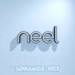 neel in White Logo Cold style - 3D name wallpaper