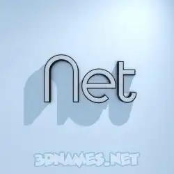 net in White Logo Cold style - 3D name wallpaper