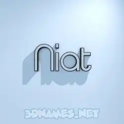 niat in White Logo Cold style - 3D name wallpaper