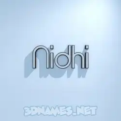 nidhi in White Logo Cold style - 3D name wallpaper