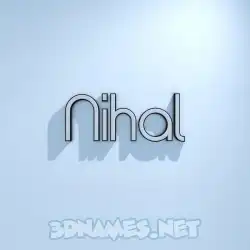 nihal in White Logo Cold style - 3D name wallpaper