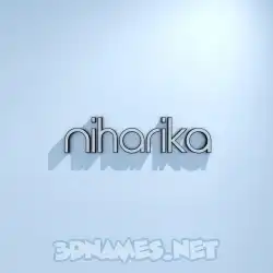 niharika in White Logo Cold style - 3D name wallpaper