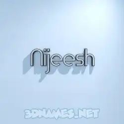 nijeesh in White Logo Cold style - 3D name wallpaper