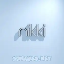 nikki in White Logo Cold style - 3D name wallpaper