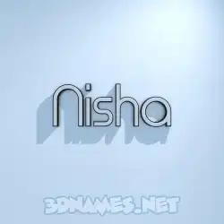 nisha in White Logo Cold style - 3D name wallpaper