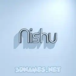 nishu in White Logo Cold style - 3D name wallpaper