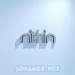 nithin in White Logo Cold style - 3D name wallpaper