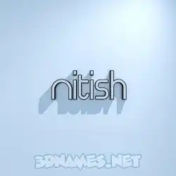 nitish in White Logo Cold style - 3D name wallpaper