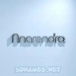nnarendra in White Logo Cold style - 3D name wallpaper
