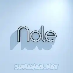 nole in White Logo Cold style - 3D name wallpaper