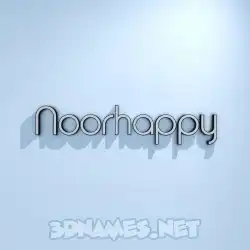 noorhappy in White Logo Cold style - 3D name wallpaper