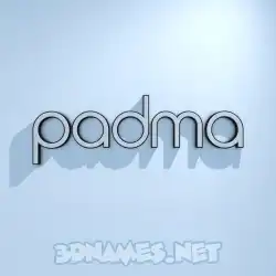 padma in White Logo Cold style - 3D name wallpaper