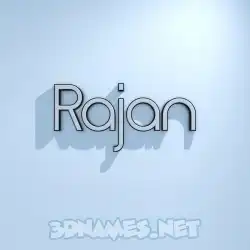 rajan in White Logo Cold style - 3D name wallpaper