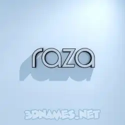 raza in White Logo Cold style - 3D name wallpaper