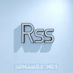 rss in White Logo Cold style - 3D name wallpaper