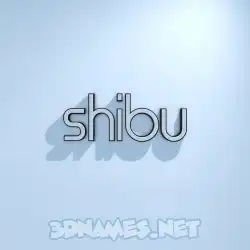 shibu in White Logo Cold style - 3D name wallpaper