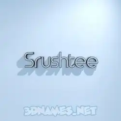 srushtee in White Logo Cold style - 3D name wallpaper