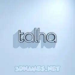 talha in White Logo Cold style - 3D name wallpaper