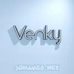 venky in White Logo Cold style - 3D name wallpaper