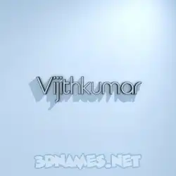 vijithkumar in White Logo Cold style - 3D name wallpaper