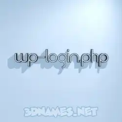 wp-login.php in White Logo Cold style - 3D name wallpaper