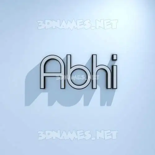abhi in White Logo Cold style - 3D name wallpaper
