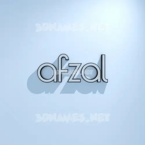 afzal in White Logo Cold style - 3D name wallpaper