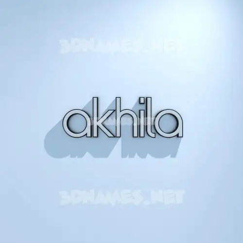 akhila in White Logo Cold style - 3D name wallpaper