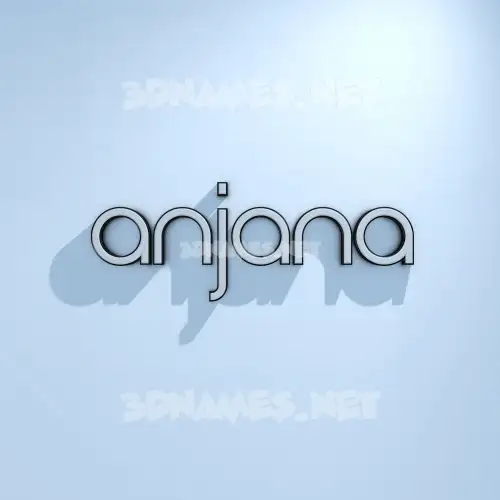 anjana in White Logo Cold style - 3D name wallpaper