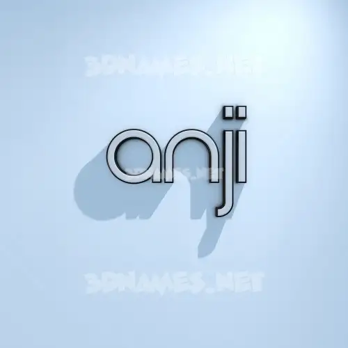 anji in White Logo Cold style - 3D name wallpaper