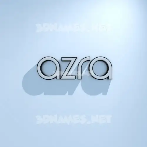 azra in White Logo Cold style - 3D name wallpaper