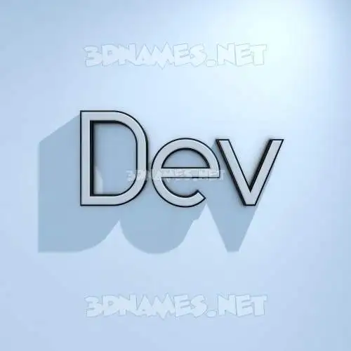 dev in White Logo Cold style - 3D name wallpaper dev in White Logo Cold style - 3D name wallpaper