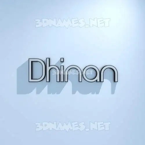 dhinan in White Logo Cold style - 3D name wallpaper