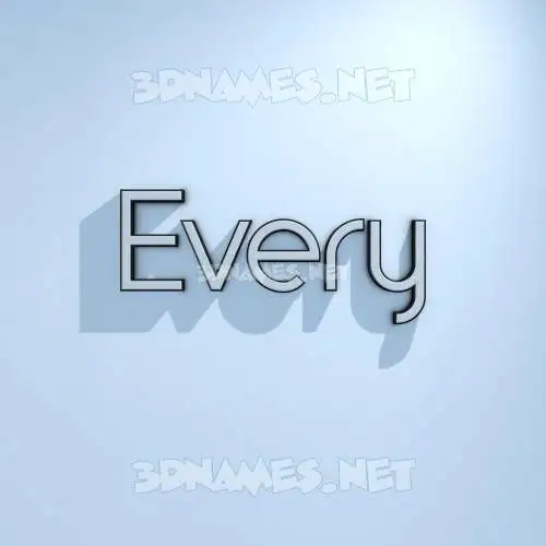 every in White Logo Cold style - 3D name wallpaper every in White Logo Cold style - 3D name wallpaper