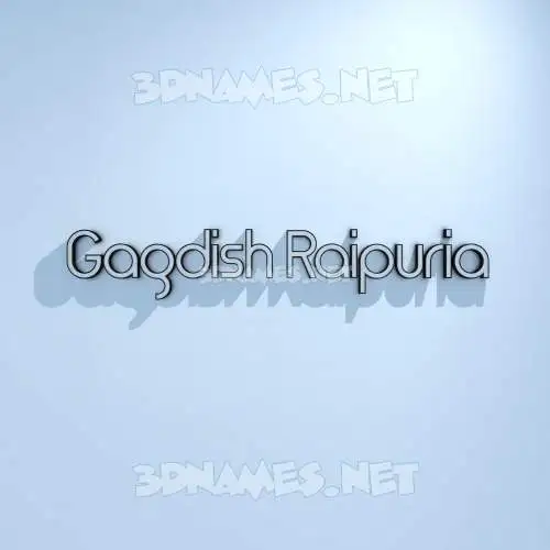 gagdish raipuria in White Logo Cold style - 3D name wallpaper