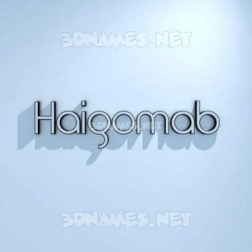 haigomab in White Logo Cold style - 3D name wallpaper haigomab in White Logo Cold style - 3D name wallpaper