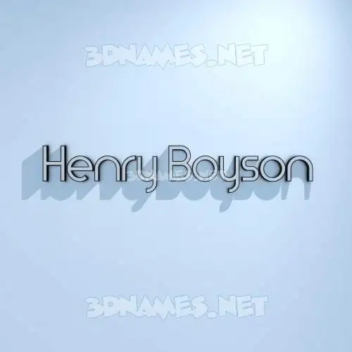 henry boyson in White Logo Cold style - 3D name wallpaper
