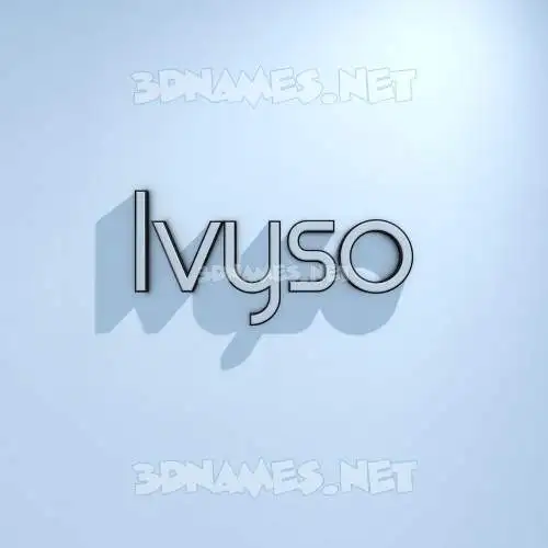 ivyso in White Logo Cold style - 3D name wallpaper ivyso in White Logo Cold style - 3D name wallpaper