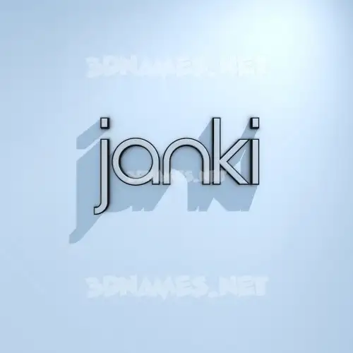 janki in White Logo Cold style - 3D name wallpaper janki in White Logo Cold style - 3D name wallpaper